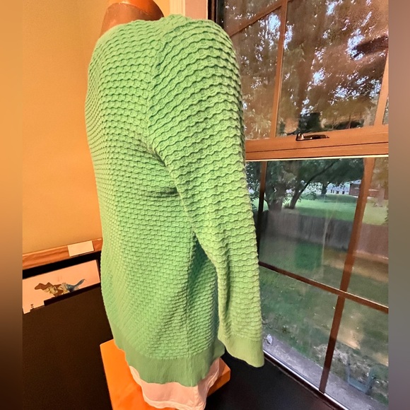 Merona Kelly Green Lightweight Cardigan with 3/4 sleeves, Size M - Picture 6 of 14